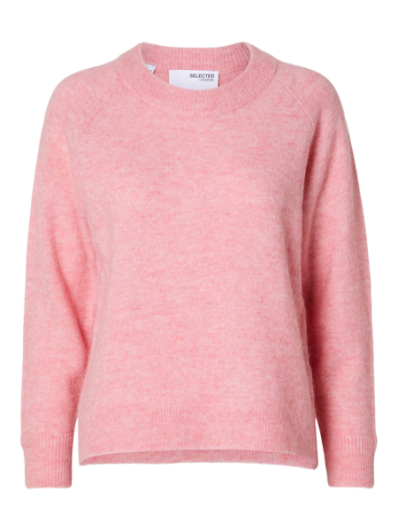 Selected Femme Slflulu Peony Knit O-neck Jumper