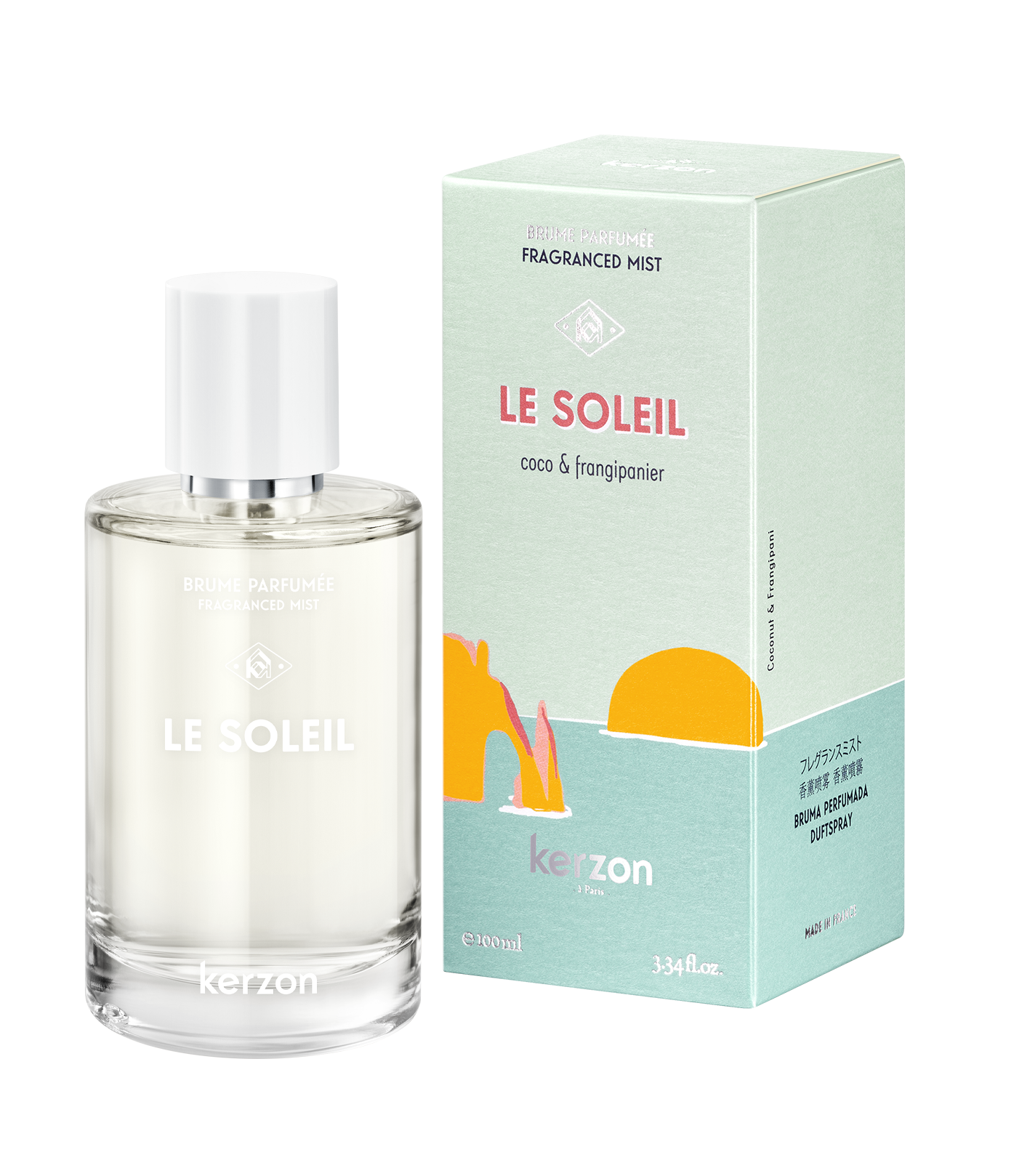 Kerzon Brume Parfumée Le Soleil - Coco Et Frangipanier