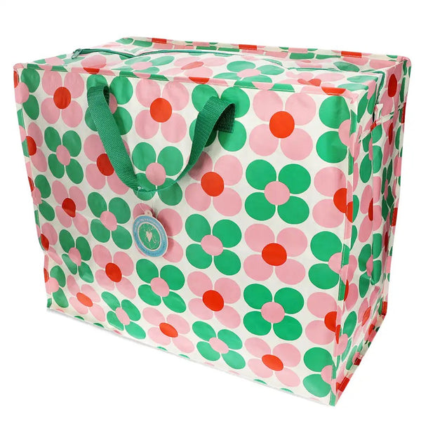 Not specified Jumbo Bag - Pink & Green Daisy