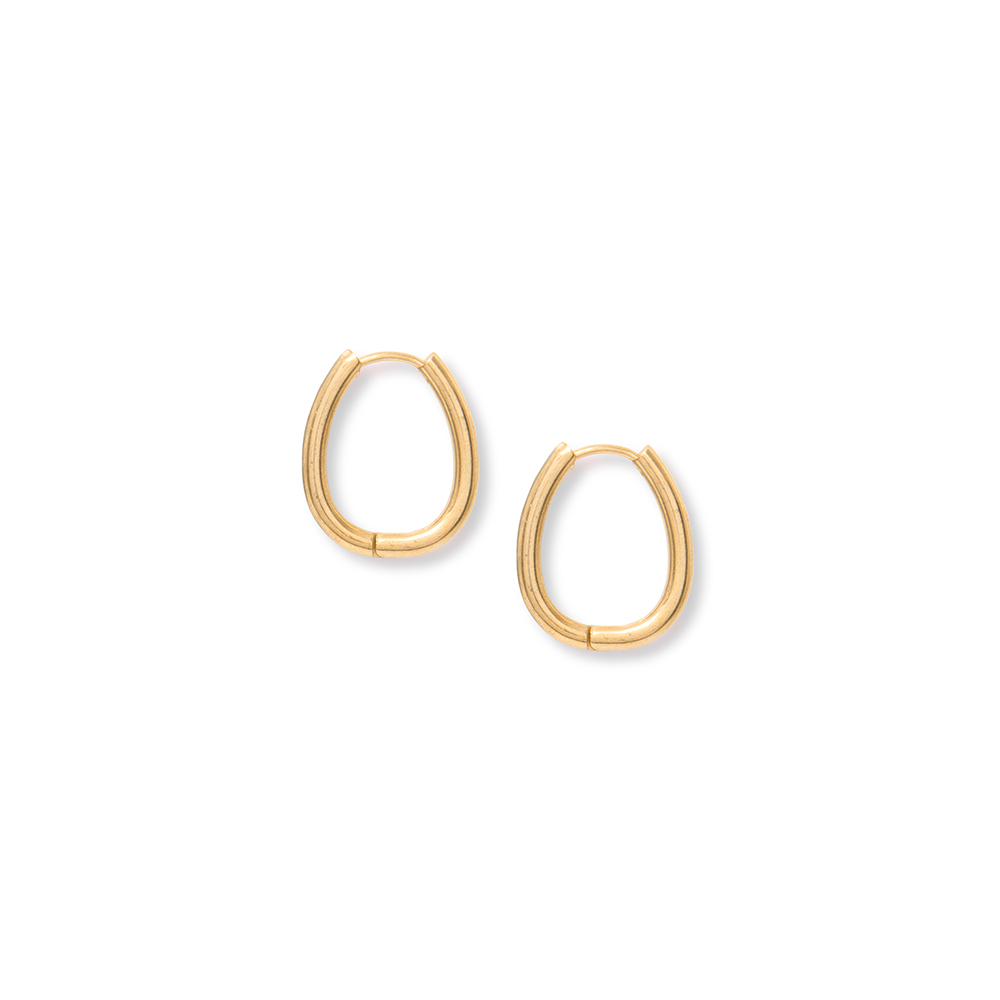 A Weathered Penny  Gold Plated Luna Hoops