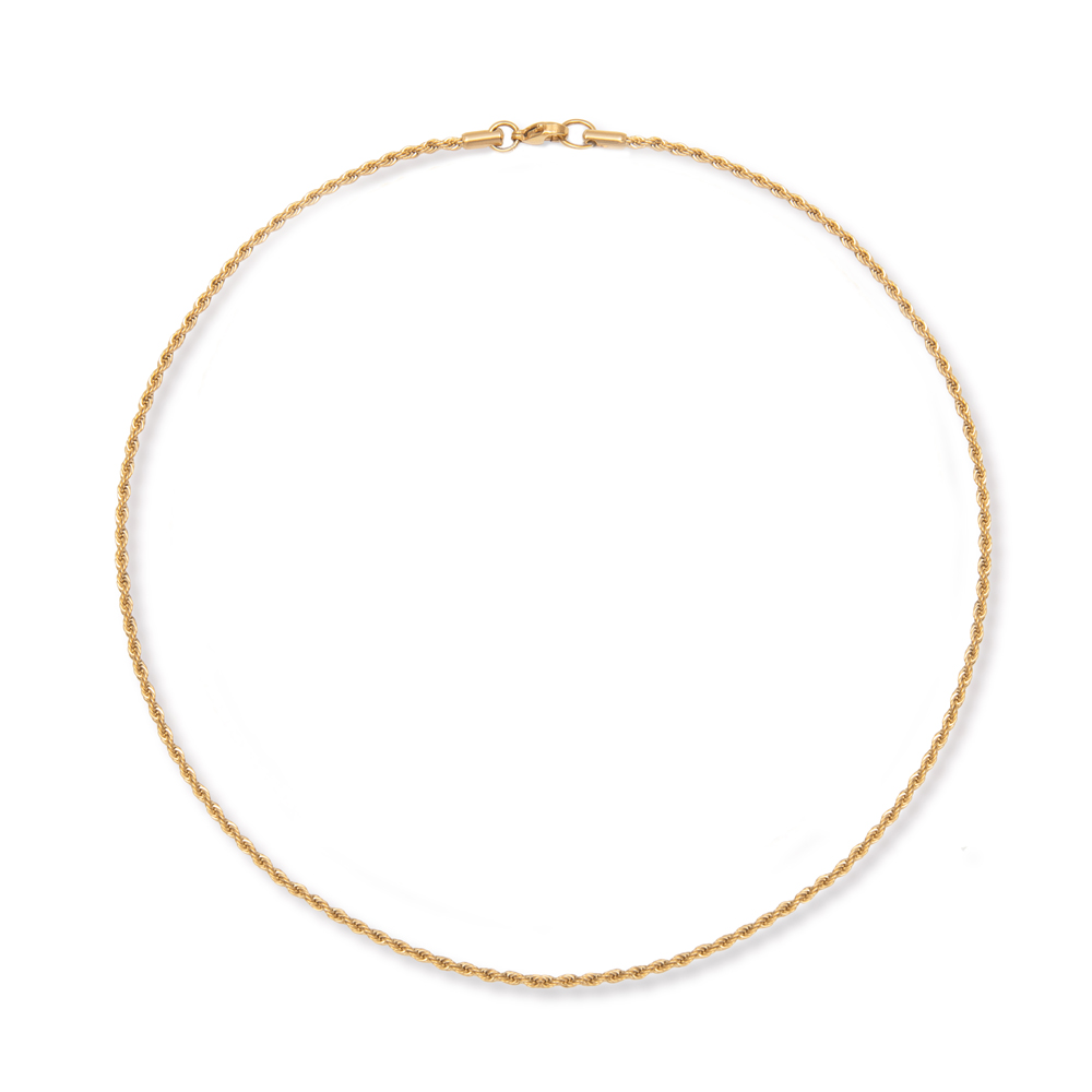 A Weathered Penny  Gold Plated Delicate Rope Chain