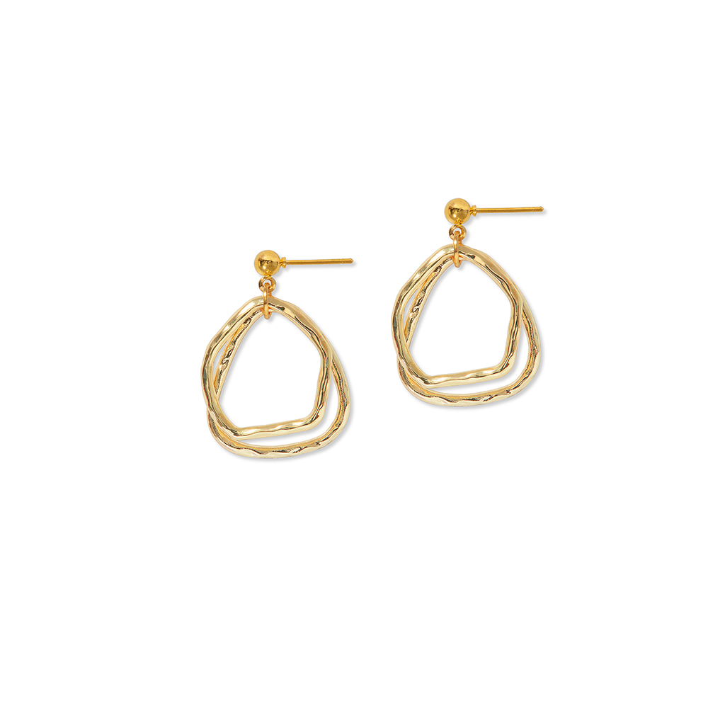 A Weathered Penny  18k Gold Plated Fable Earrings