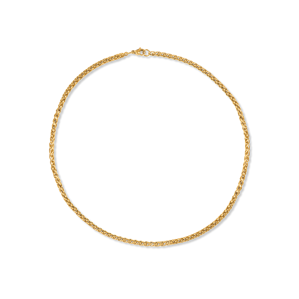 A Weathered Penny  45cm Gold Plated Weave Necklace