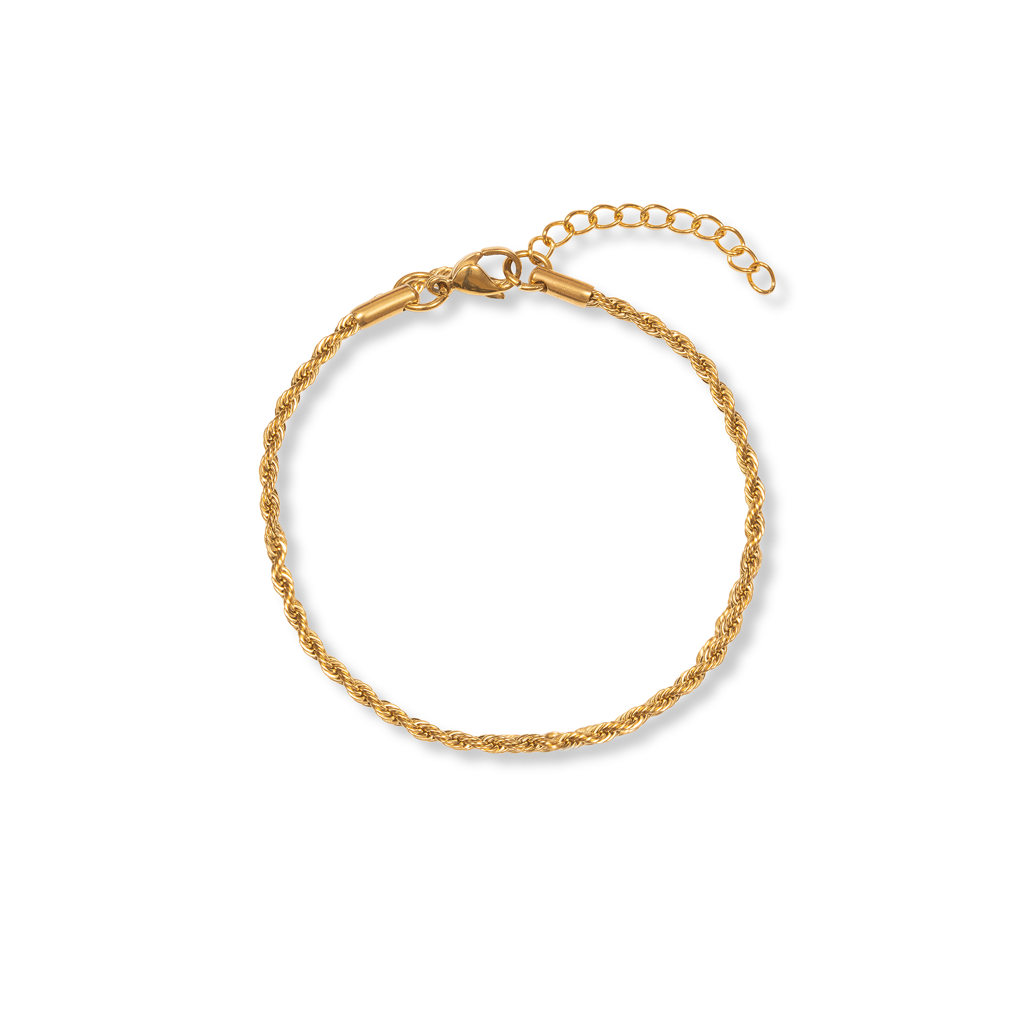 A Weathered Penny  18cm Gold Plated Delicate Rope Bracelet