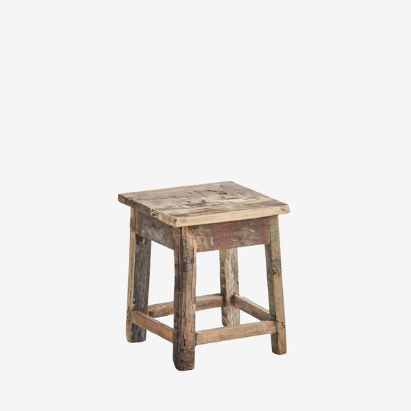 Madam Stoltz Recycled Wooden Stool