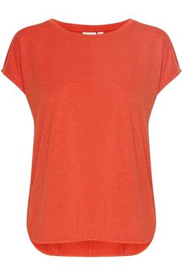 ICHI Rebel Round Neck T Shirt - Orange