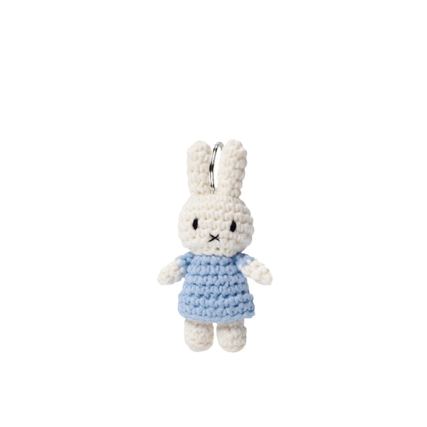 Just Dutch Miffy Handmade Crochet Keyring - Pastel Blue Dress