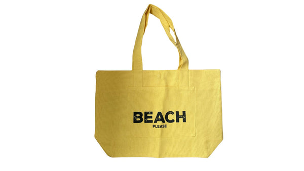 Just 100% Recycled Cotton Beach Bag - Yellow