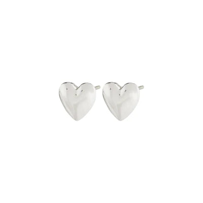 Pilgrim Sophia Recycled Heart Earrings Silver-plated