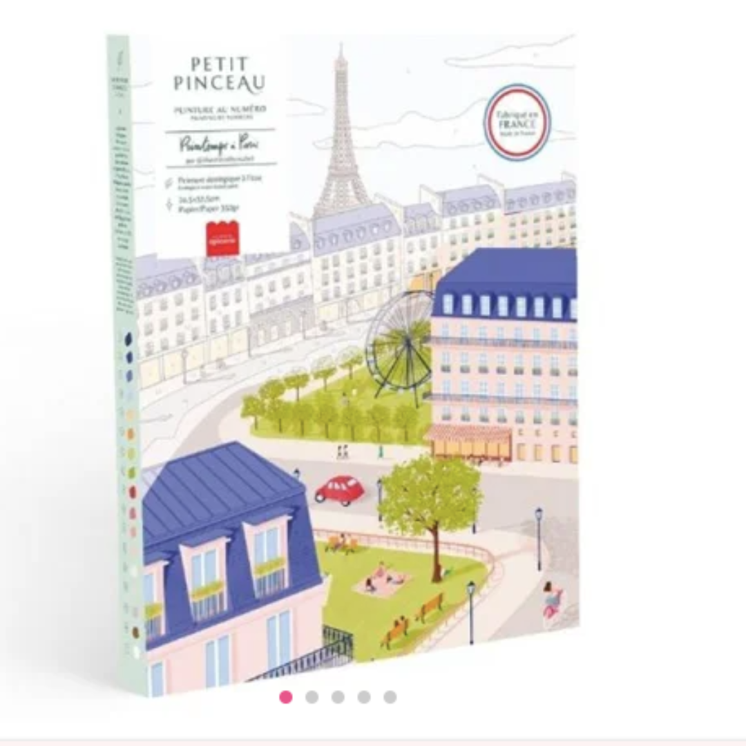 Petit Pinceau Kit Peinture Au Numéro Pour Adulte - Un Printemps À Paris