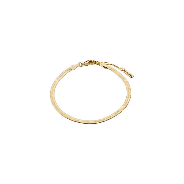 Pilgrim Joanna Recycled Flat Snake Chain Bracelet Gold - Plated