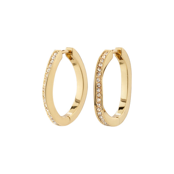 Pilgrim True Recycled Hoop Earrings Gold-plated