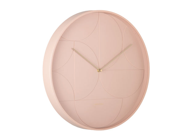 Present Time Echelon Faded Pink Circular Wall Clock