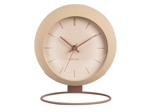 Present Time Nirvana Globe Sand Brown Table Clock