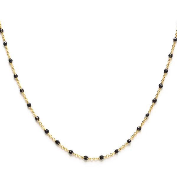 Amano Studio Black Enamel Beaded Necklace