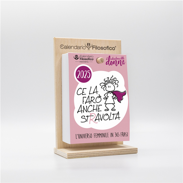 Intempo Calendario Filosofico Donne 10x14 Cm Con Supporto In Legno