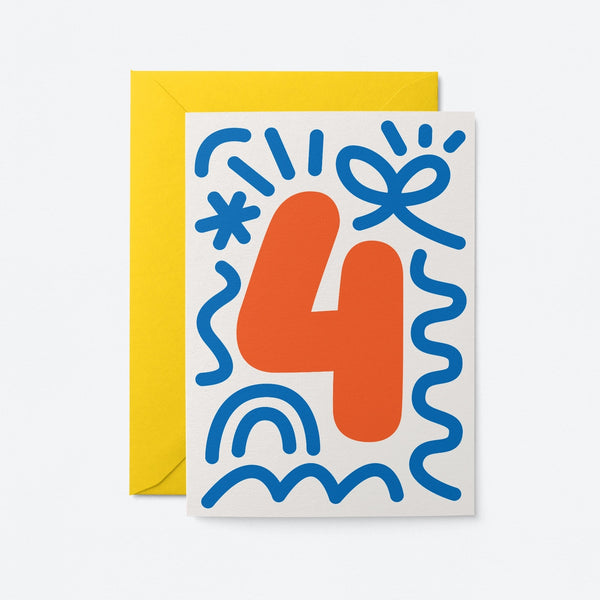 graphic  factory Fourth Birthday Card