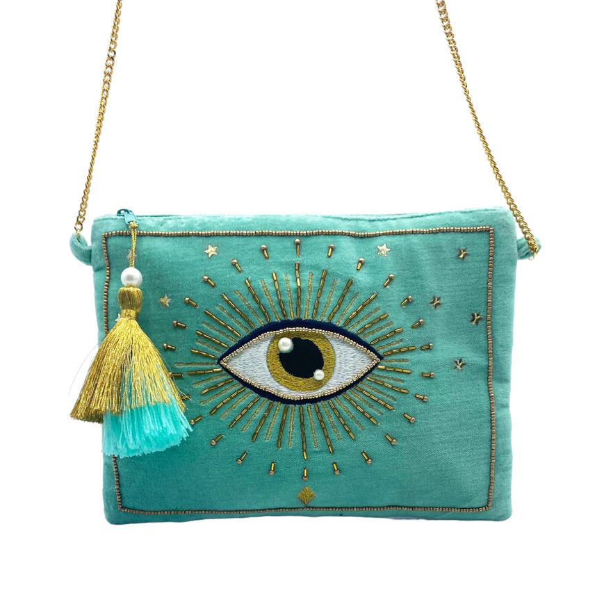 House of disaster Glimmer Eye Crossbody Clutch Bag