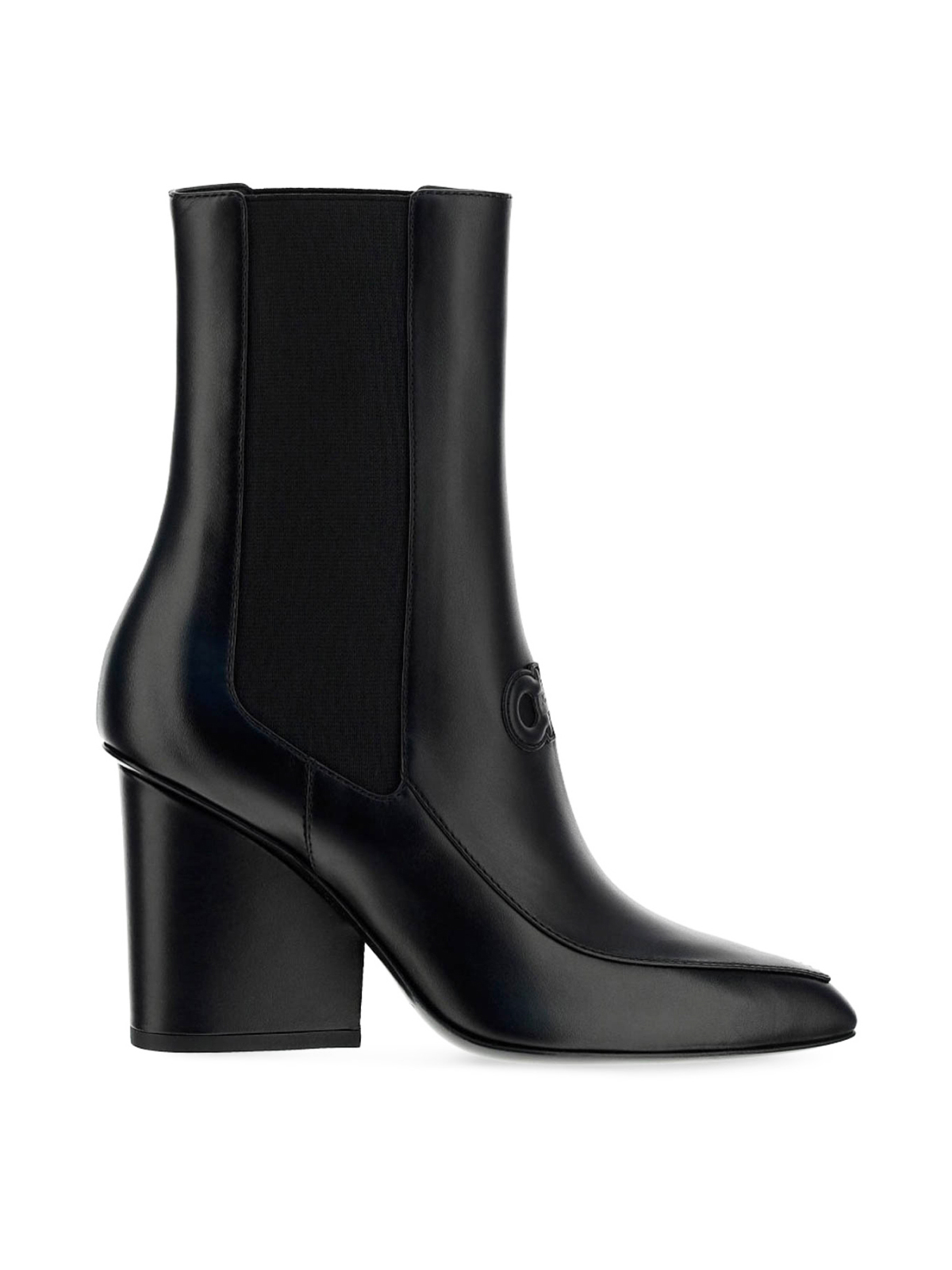 Ferragamo Black Marineo Gancini Logo Ankle Boots