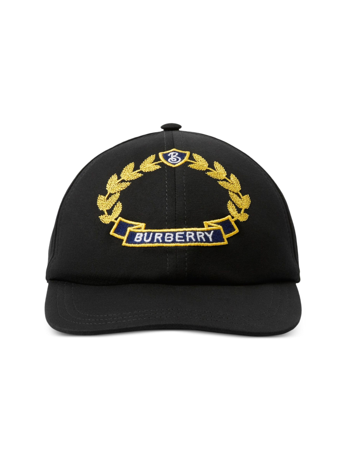 Burberry  Black Oak Leaf Crest Logo Baseball Cap