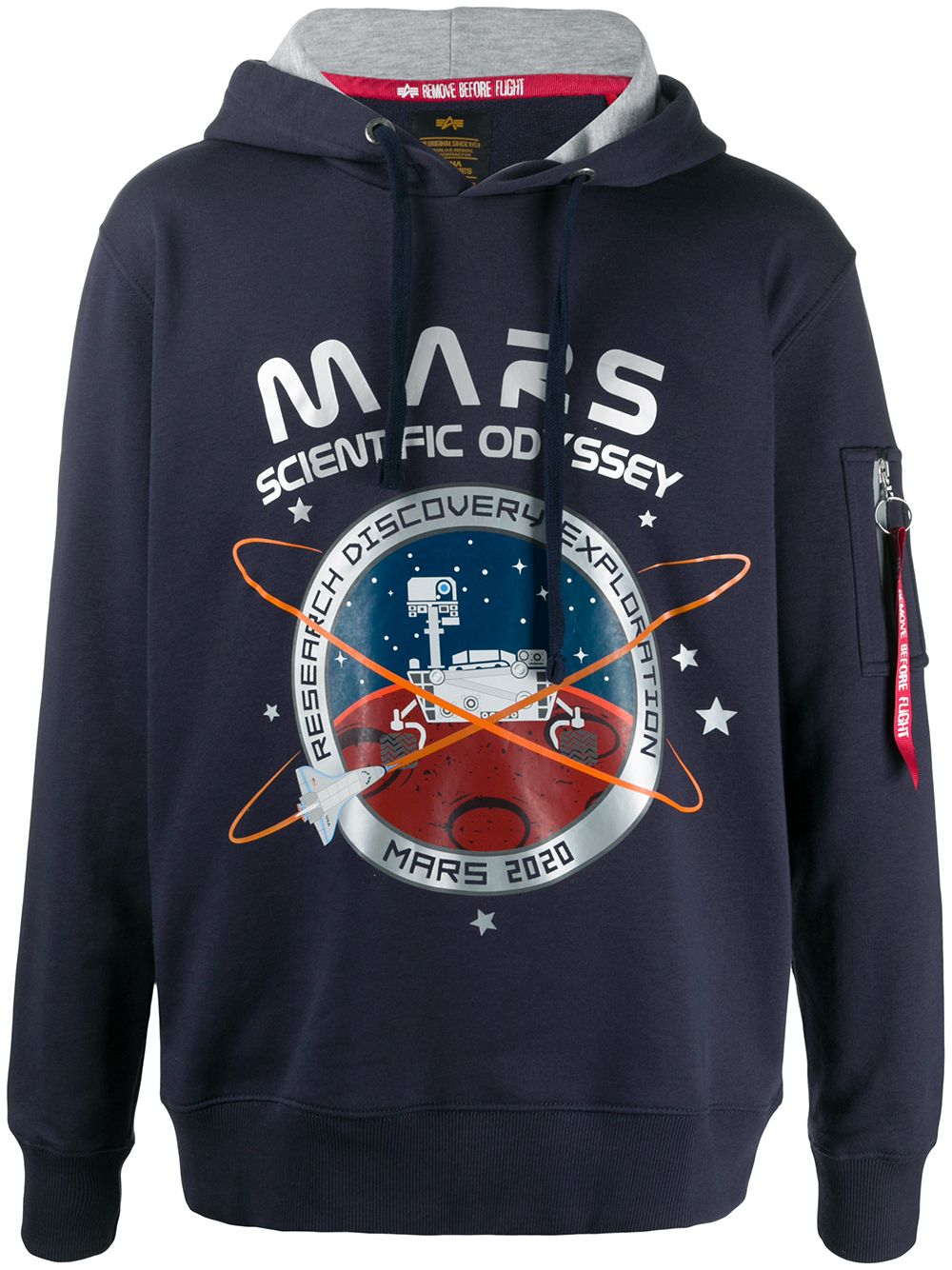 Alpha Industries Blue Mission to Mars Hoody Sweatshirt