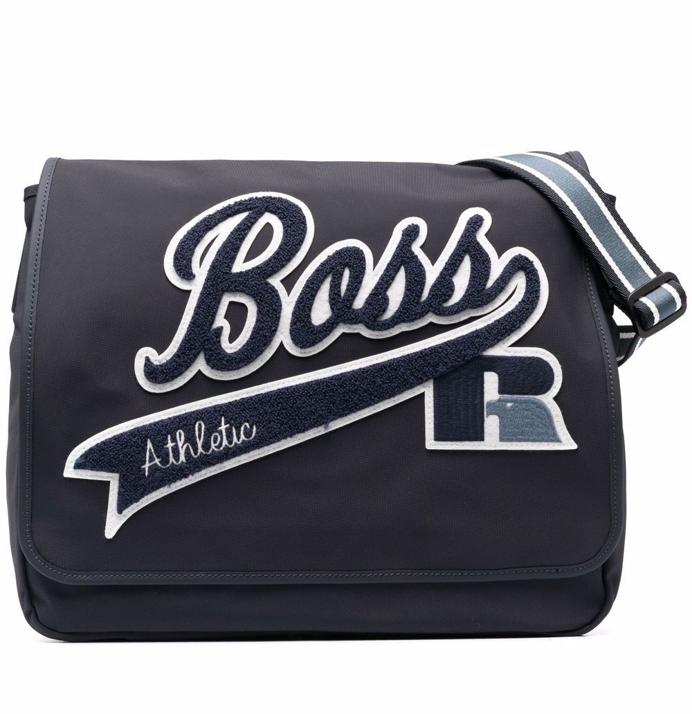 Hugo Boss Navy Russell Athletic Messenger Bag