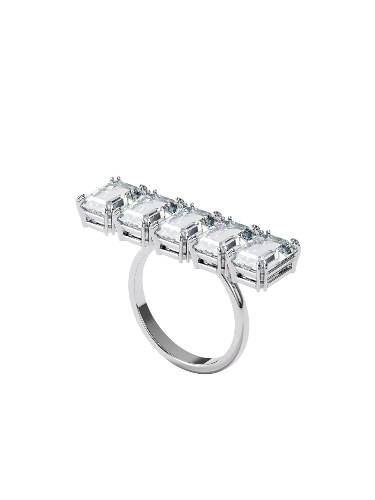 Swarovski Silver and Crystal Millenia Octagonal Ring