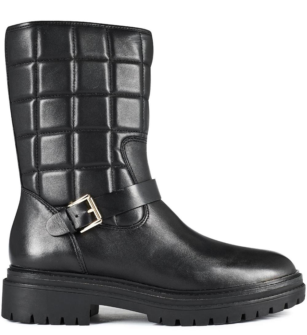 Michael Kors Black Layton Quilted Leather Boots