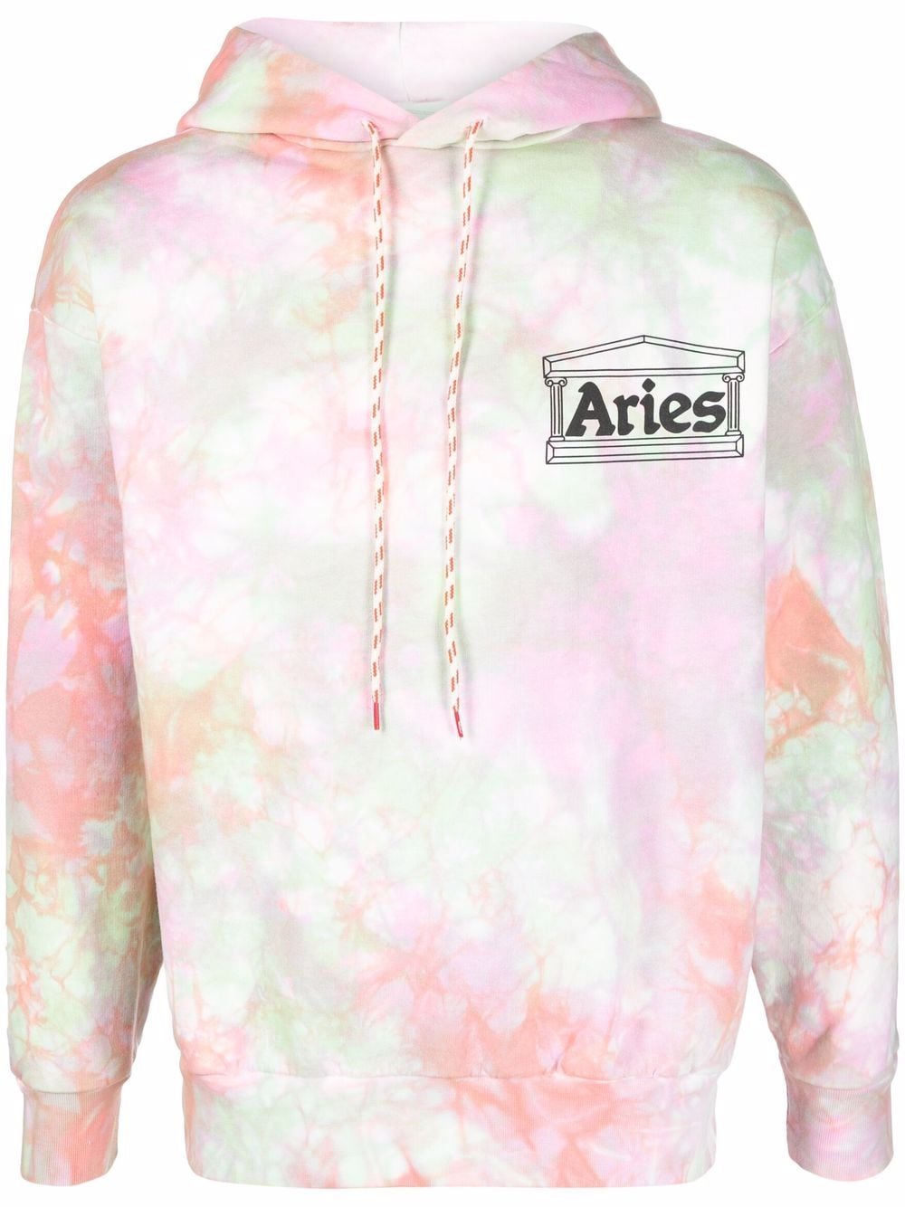 Aries Multicolor Tie Dye Temple Logo Hoodie