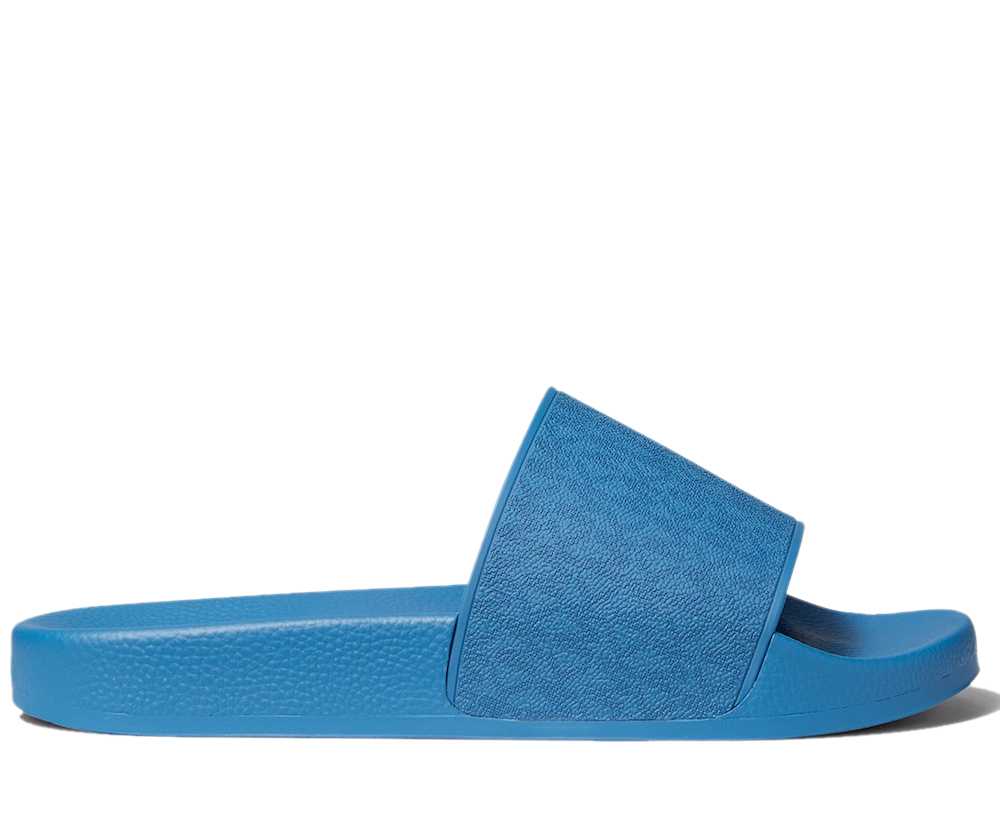 Michael Kors Blue Jake Monogram Logo Slides Sandals