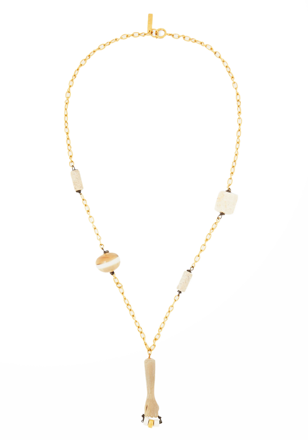 Marni Gold Tone Multi Stone Necklace