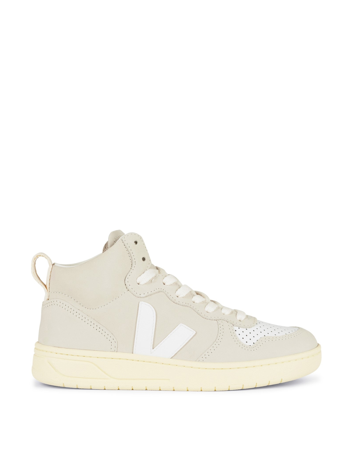 Veja Natural and White V 15 Nubuck Sneakers