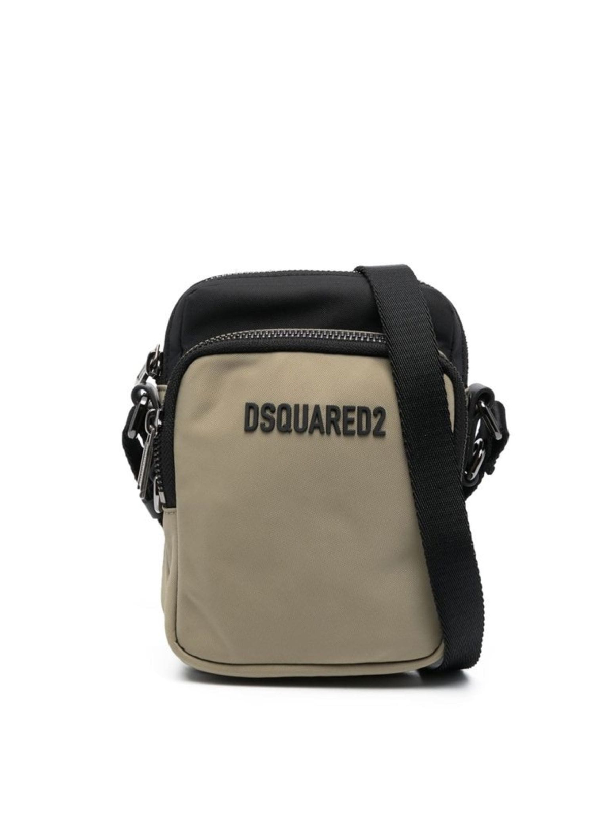 Dsquared2 Beige and Black Urban Logo Crossbody Bag