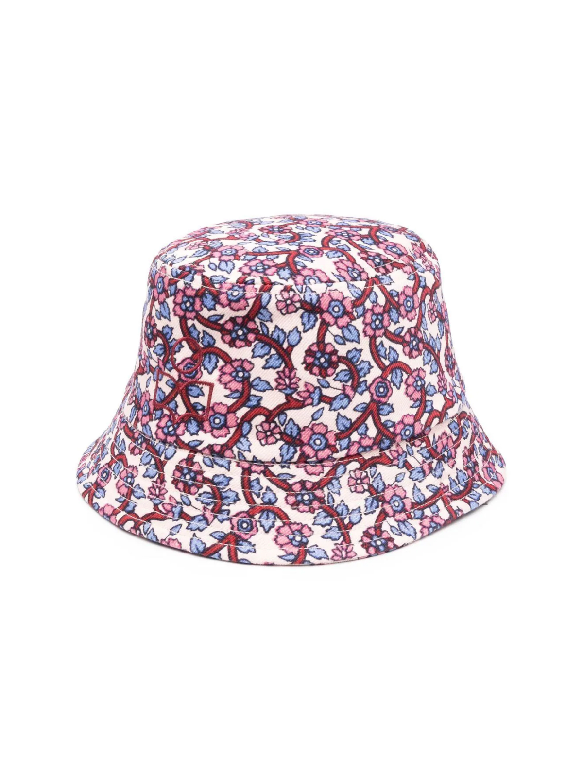 Isabel Marant Ecru Floral Print Haley Logo Bucket Hat