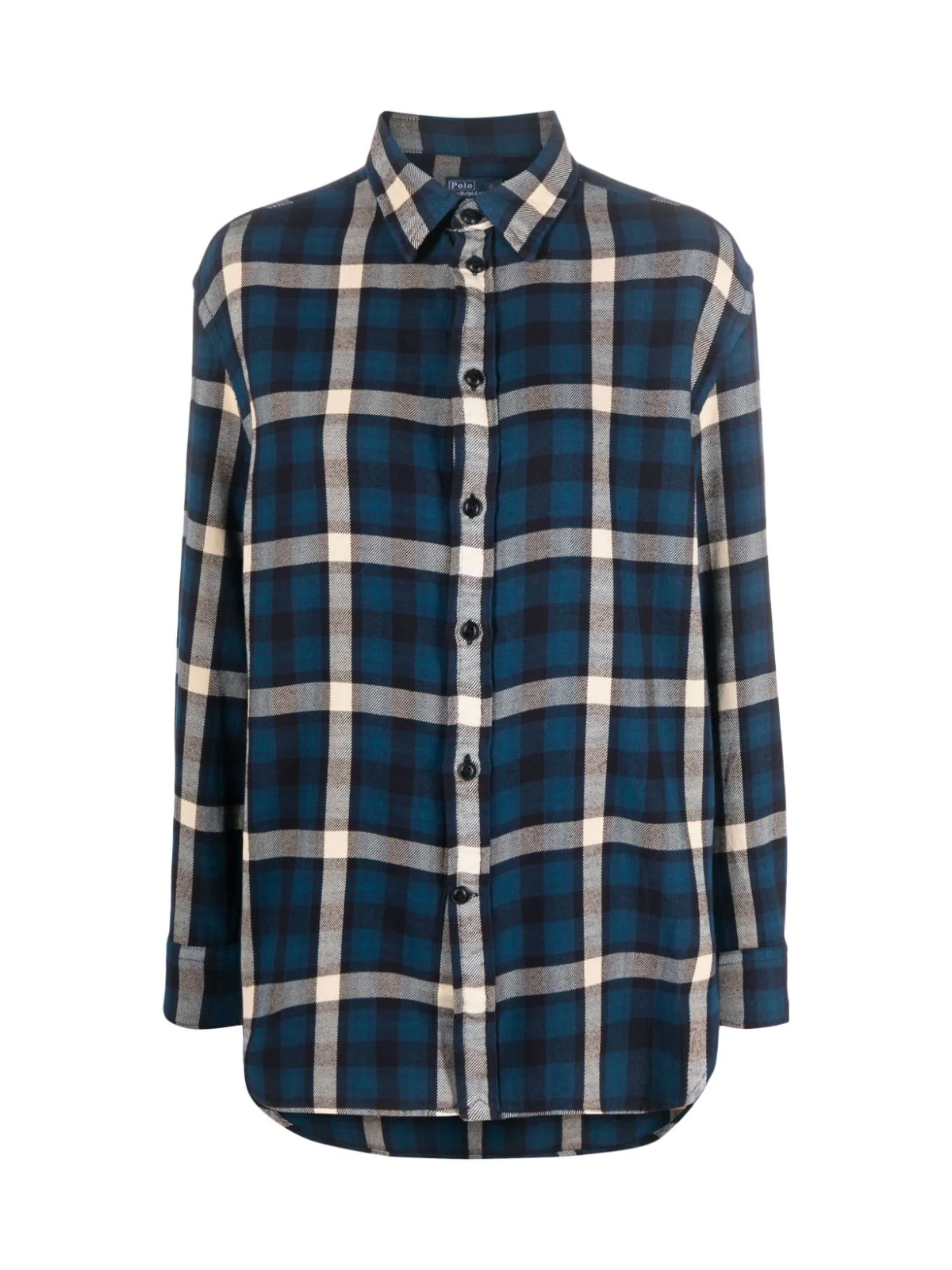 Polo Ralph Lauren Blue Oversized Fit Plaid Check Shirt