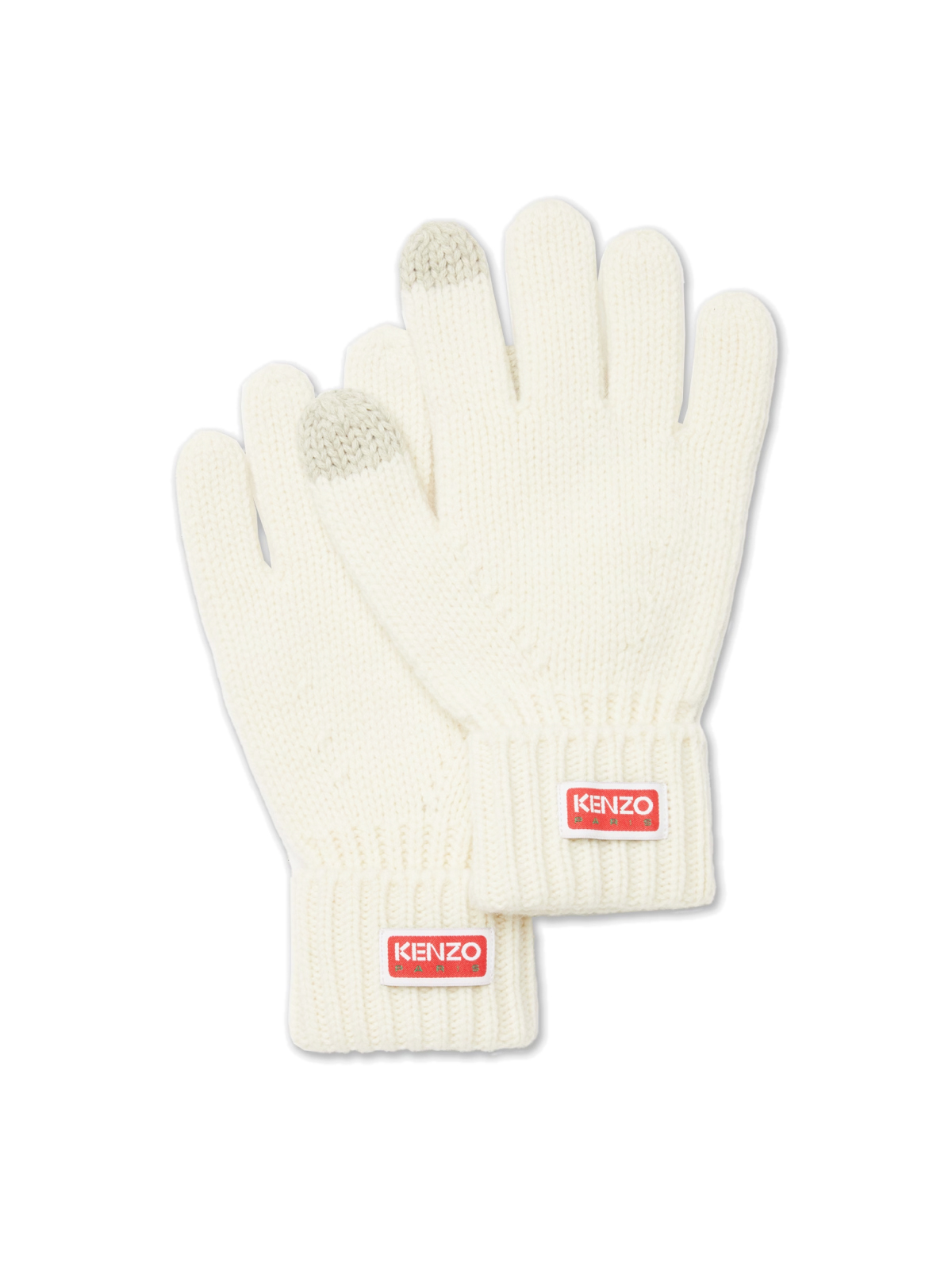 Kenzo  White Tag Logo Gloves