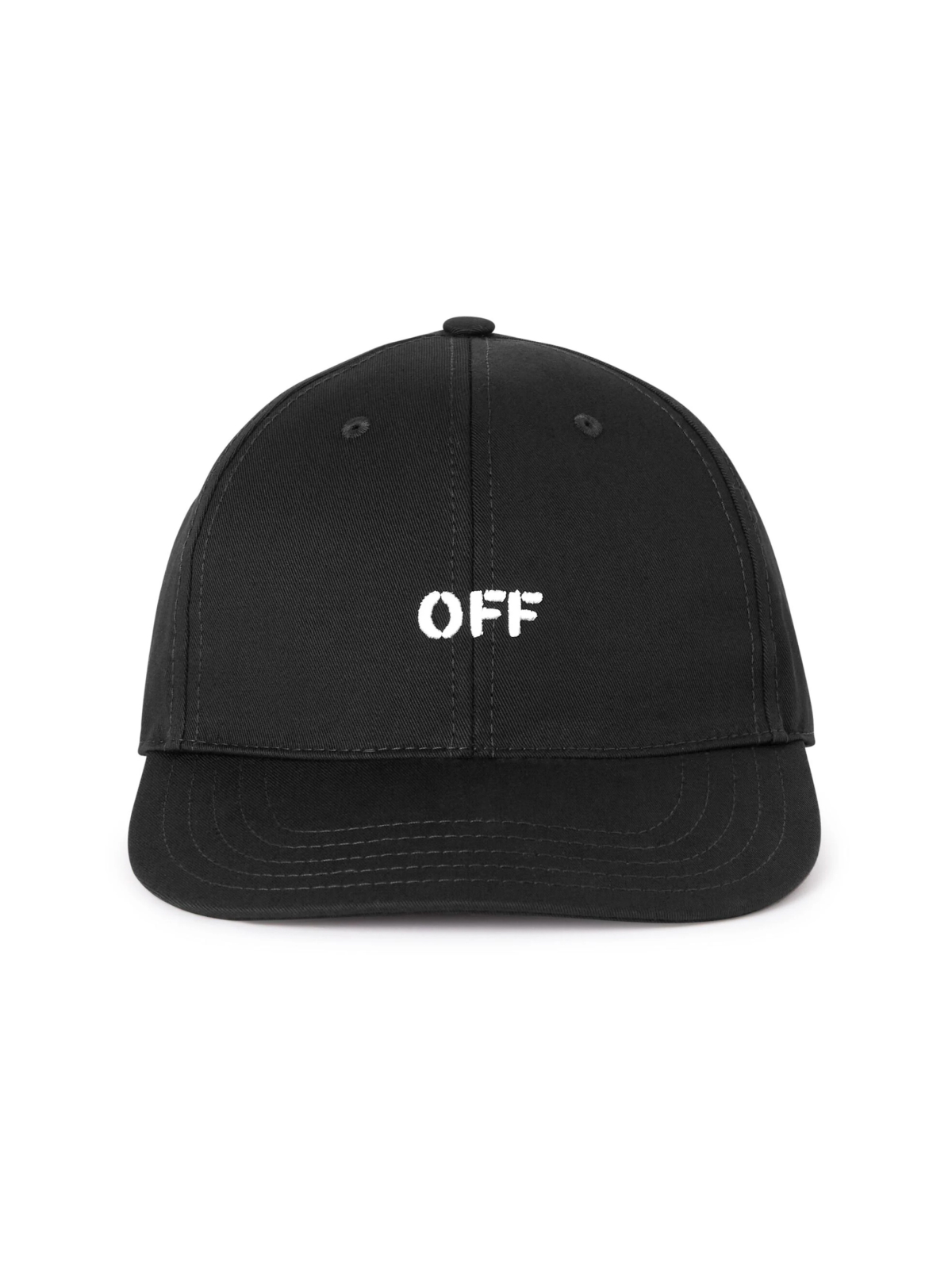 Off White Medium Black and White Drill Off Stamp Logo Baseball Cap