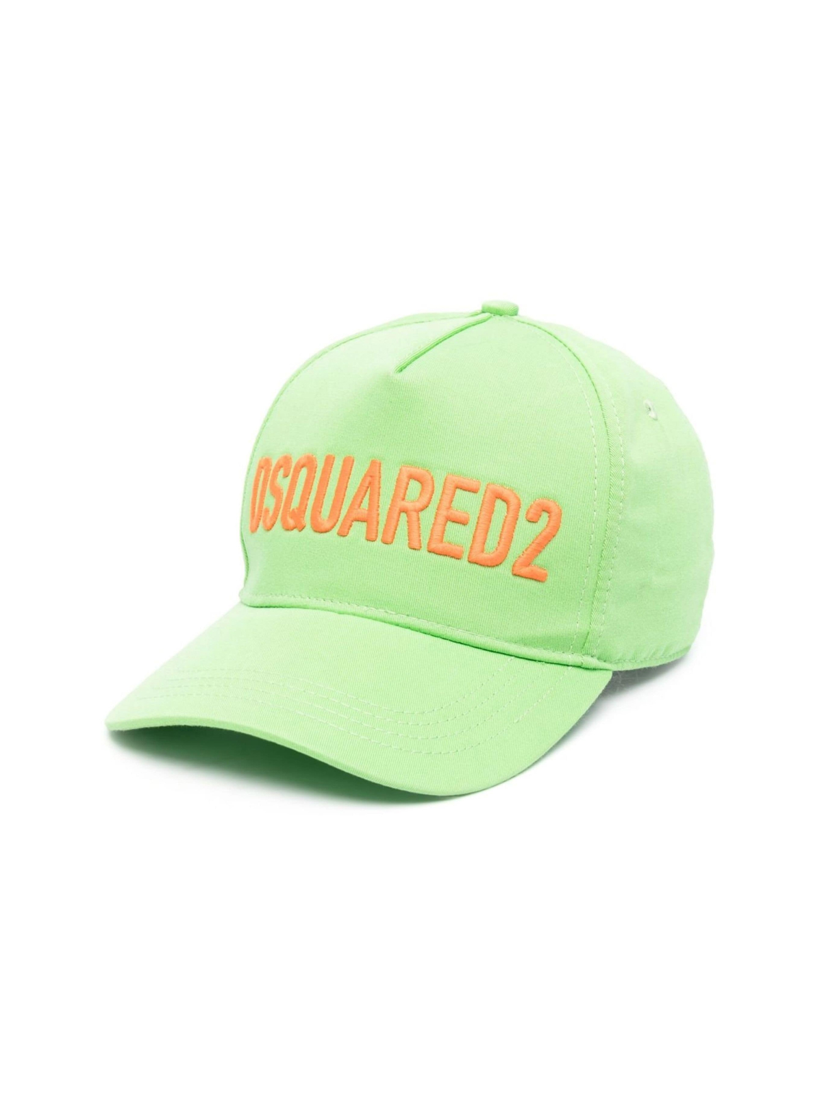 Dsquared2 Acid Green and Orange Embroidered Logo Baseball Cap