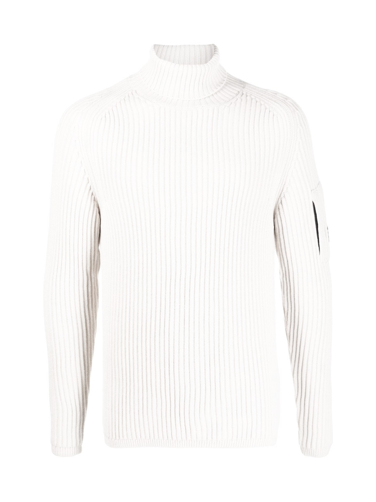 C.P. Company Gauze White Lens Logo Turtleneck Sweater