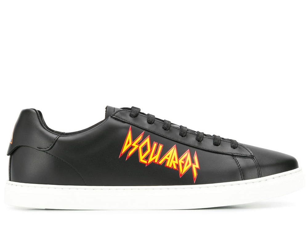 Dsquared2 Black Tennis Rock Logo Sneakers