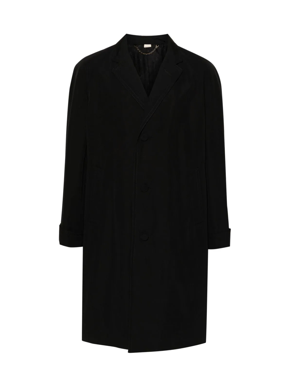 Gucci Black Single Breasted Cotton Poplin Coat