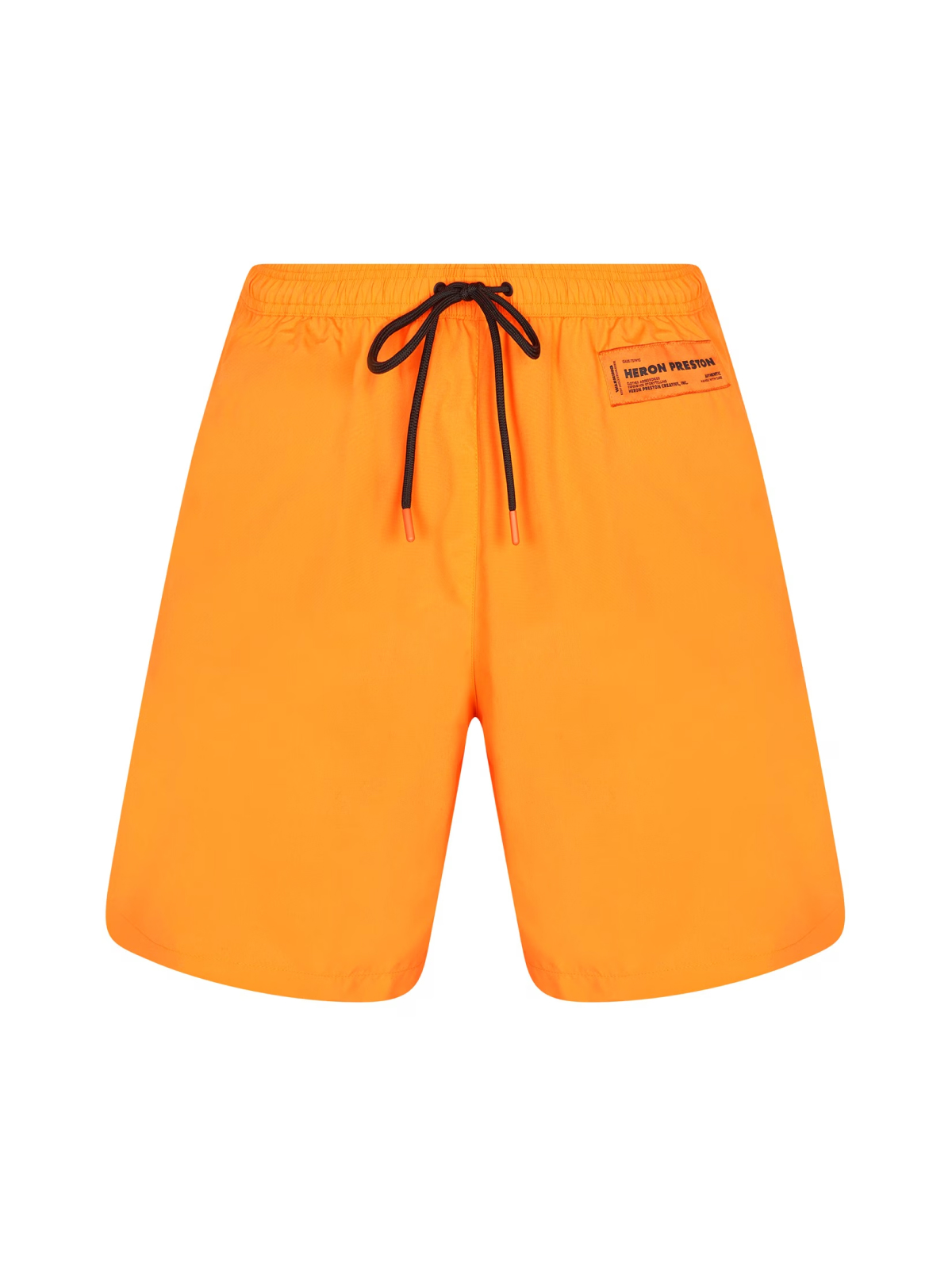 Heron Preston Orange Logo Patch Swim Shorts