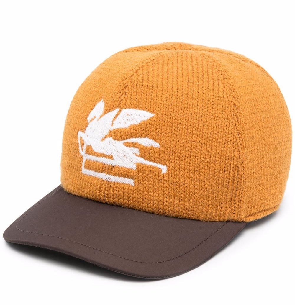 Etro  Pegaso Logo Wool Baseball Cap