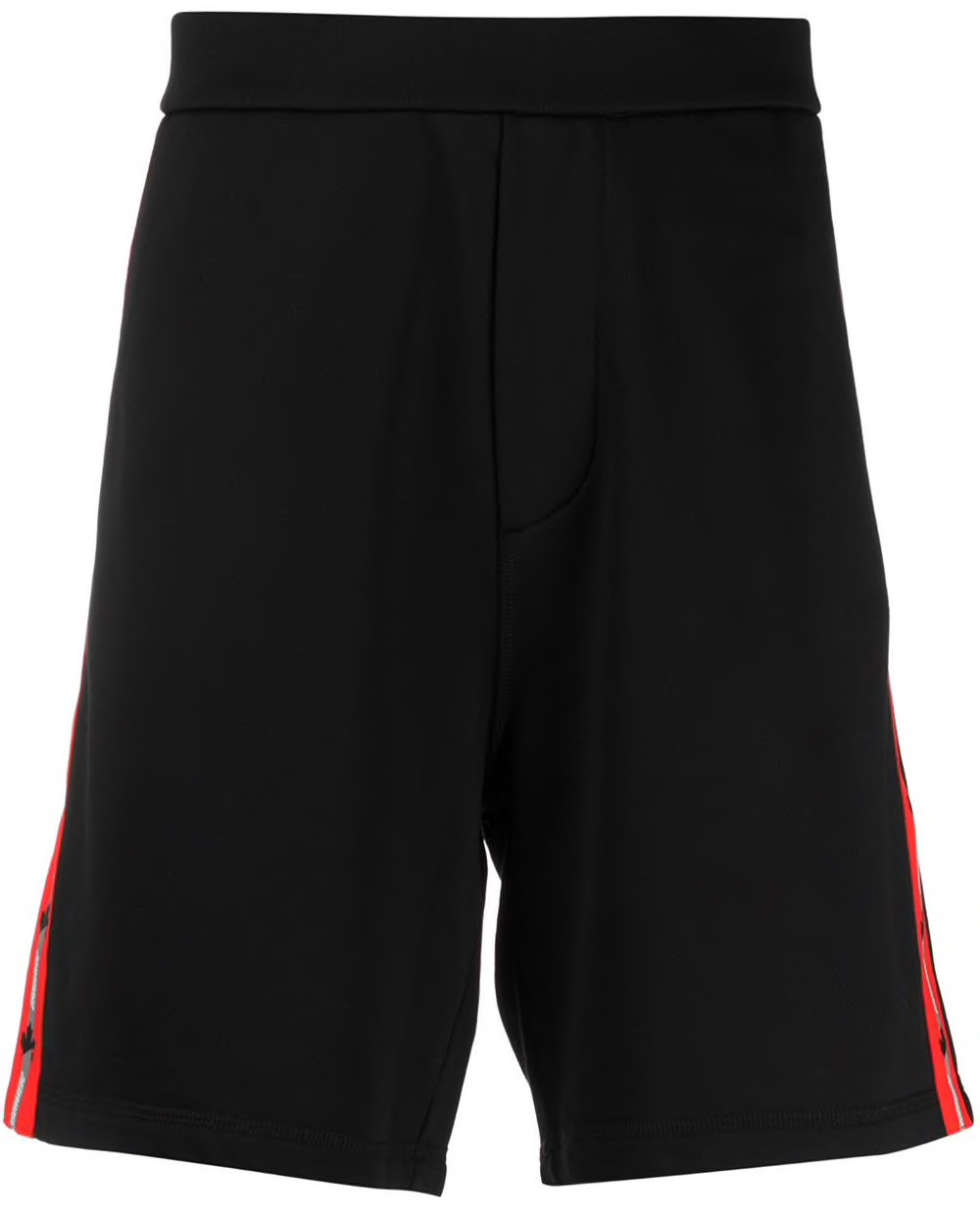 Dsquared2 Black Maple Leaf Side Stripe Logo Shorts