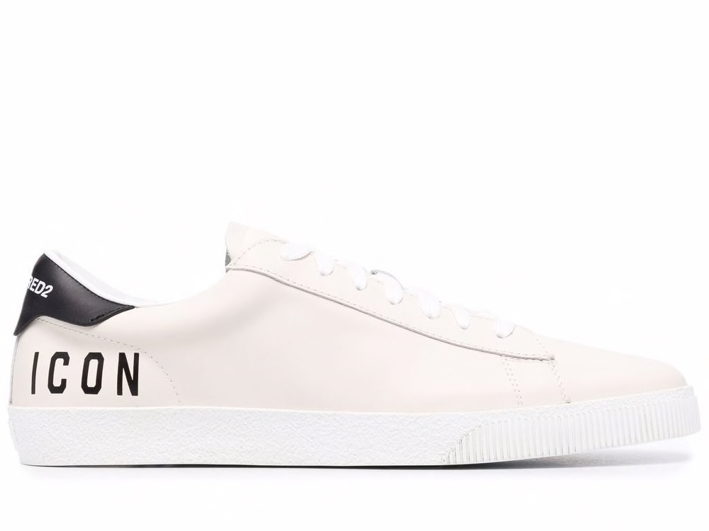 Dsquared2 Off White And Black Icon Cassette Logo Sneakers