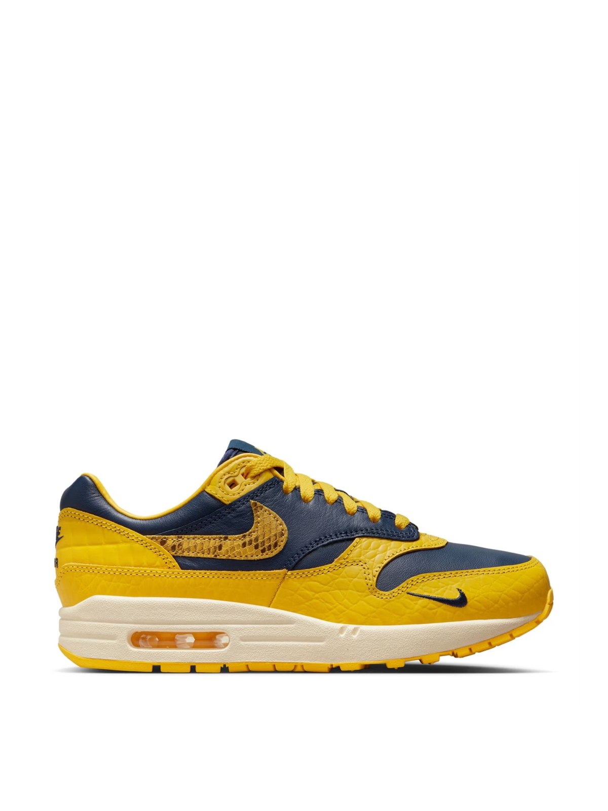 Nike Midnight Navy and Varsity Maize Air Max 1 PRM Michigan Womens Sneakers