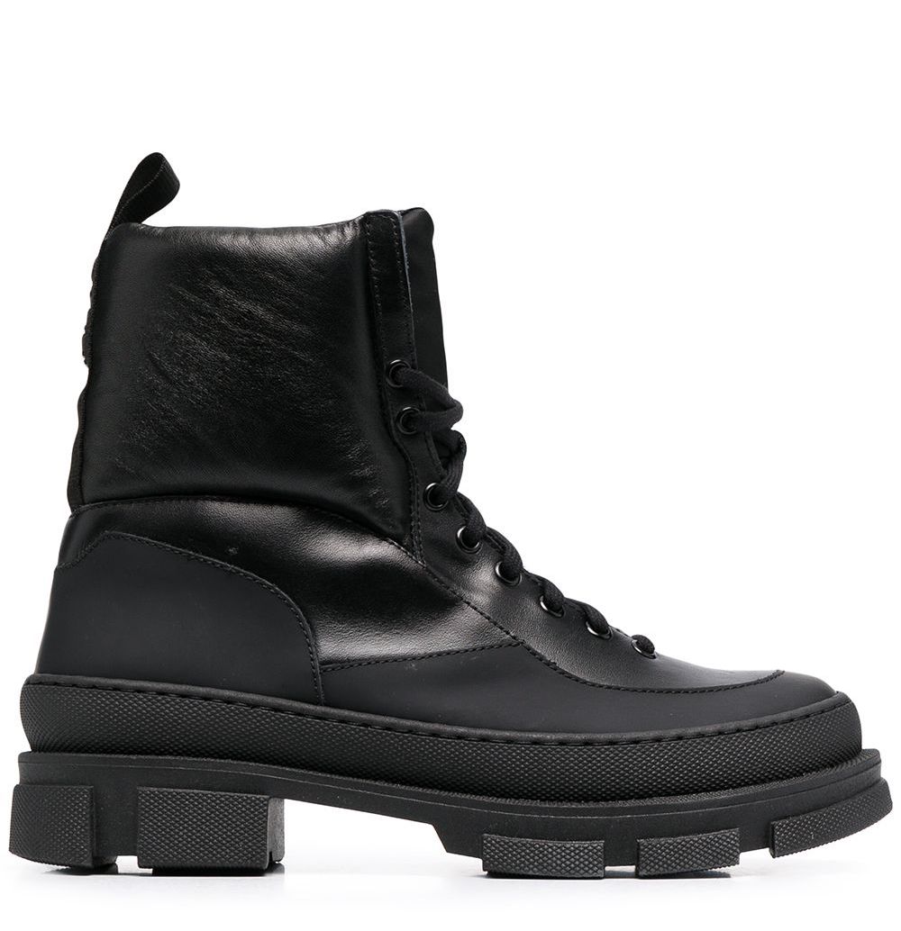 Ganni Black Hiking Mix Boots