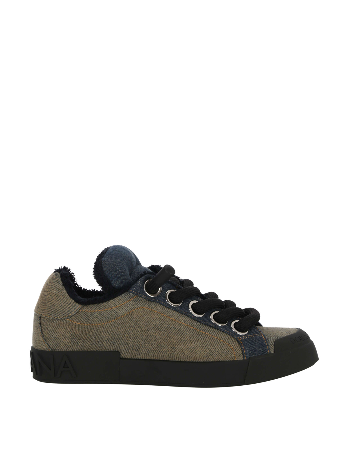 Dolce & Gabbana Portfofino Denim Patchwork Sneakers