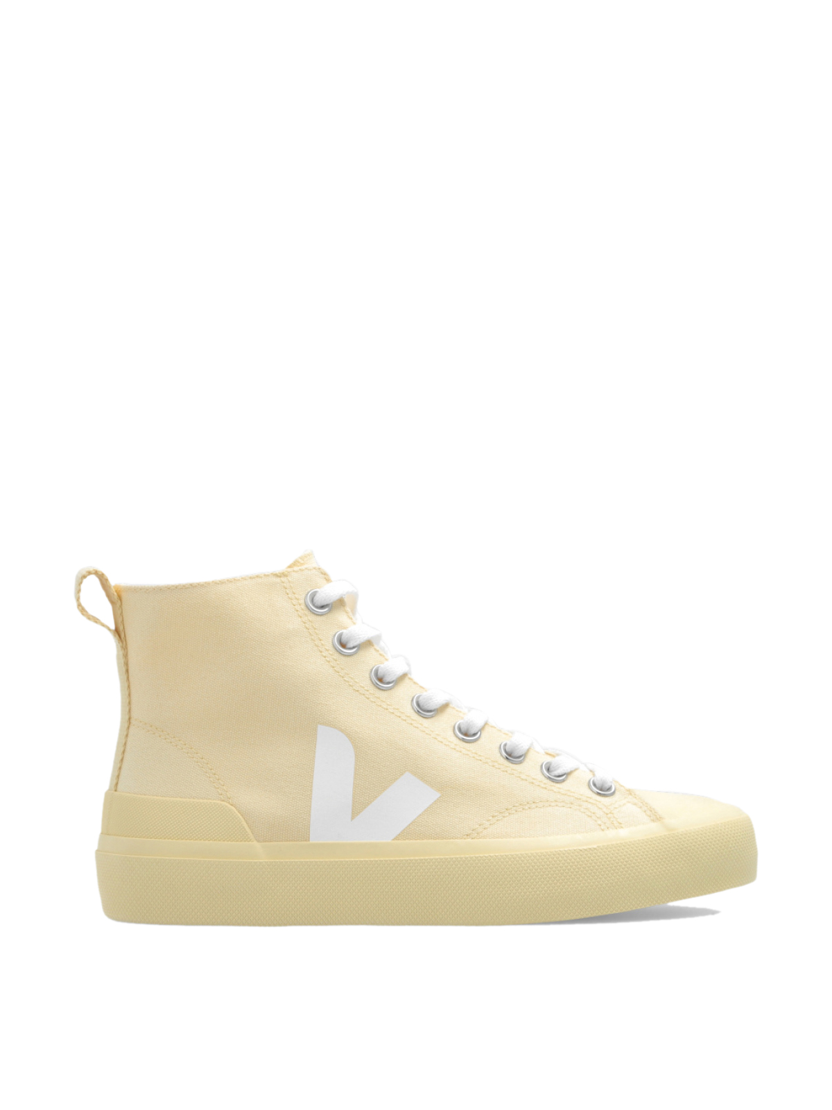 Veja Butter and White Wata Ii Canvas High Top Sneakers