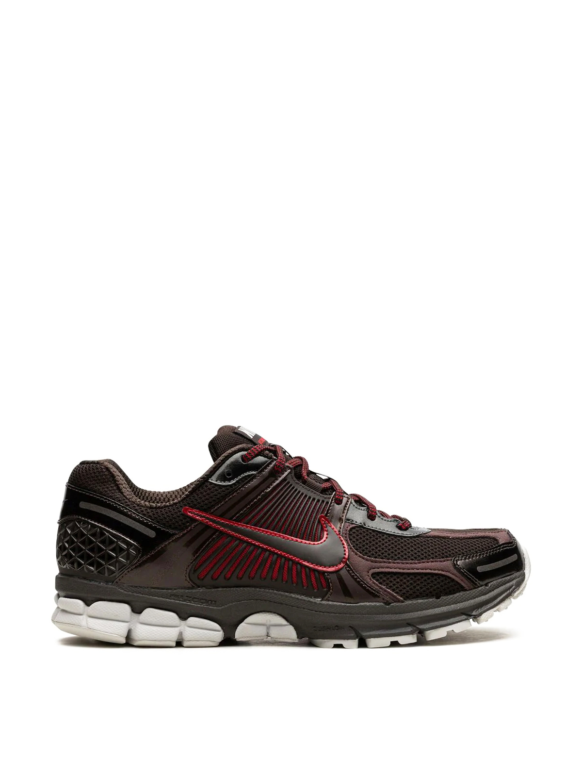 Nike Velvet Brown and Gym Red Earth Zoom Vomero 5 Sneakers